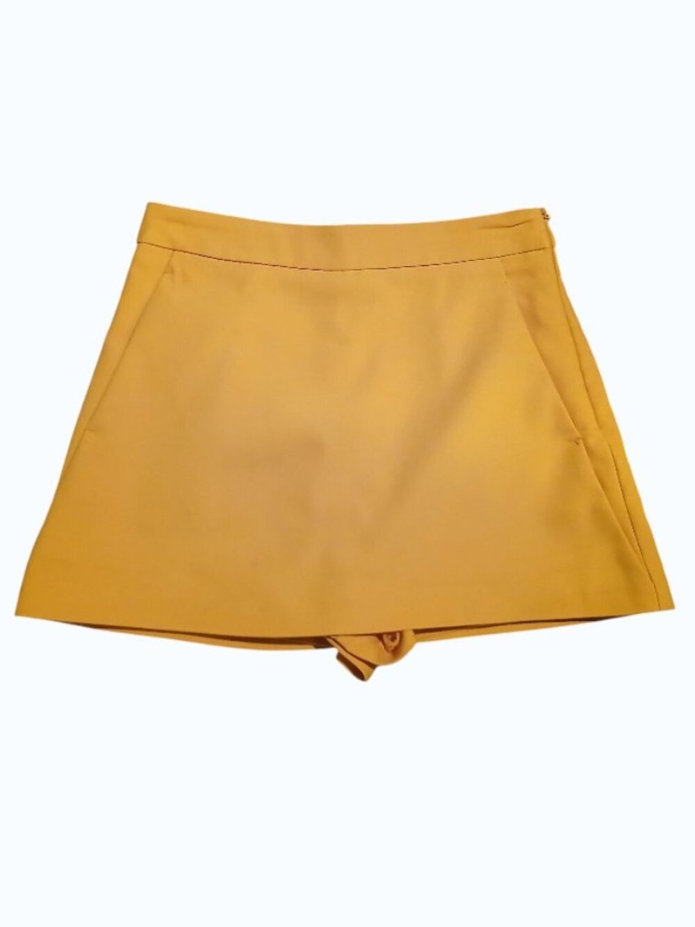 ZARA TRAFALUC COLLECTION Golden Yellow Mini High Waist Skort - EUC - Picture 9 of 11